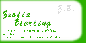 zsofia bierling business card